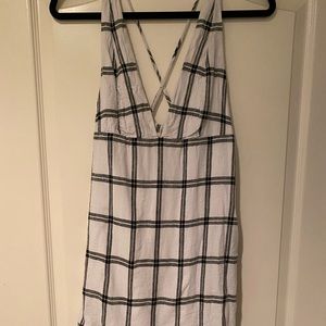 Black and white mini dress